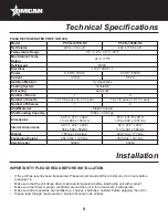 Preview for 9 page of Omcan Aurora PT-CN-0686E-HC Instruction Manual