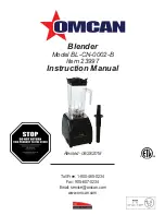 Preview for 1 page of Omcan BL-CN-0002-B Instruction Manual