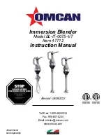Omcan BL-IT-0075-VT Instruction Manual preview