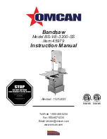 Preview for 1 page of Omcan BS-VE-3200-SS Instruction Manual