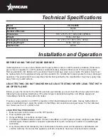 Предварительный просмотр 7 страницы Omcan CE-CN-0065 Instruction Manual