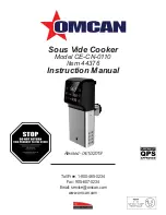 Omcan CE-CN-0110 Instruction Manual предпросмотр