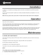 Предварительный просмотр 7 страницы Omcan CE-CN-0254 Instruction Manual