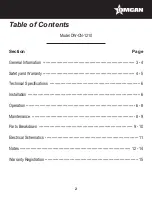 Preview for 2 page of Omcan DW-CN-1210 Instruction Manual