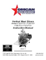 Preview for 1 page of Omcan F300TCV Instruction Manual