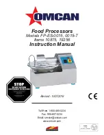 Preview for 1 page of Omcan FP-ES-0015 Instruction Manual