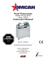 Preview for 1 page of Omcan FP-ES-0030 Instruction Manual