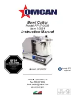 Preview for 1 page of Omcan FP-IT-0009 Instruction Manual