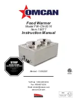 Preview for 1 page of Omcan FW-CN-0016 Instruction Manual