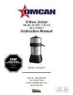 Preview for 1 page of Omcan JE-BR-1750-Q Instruction Manual