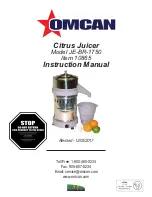 Preview for 1 page of Omcan JE-BR-1750 Instruction Manual