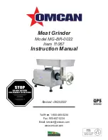 Omcan MG-BR-0022 Instruction Manual preview