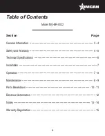 Preview for 2 page of Omcan MG-BR-0022 Instruction Manual