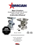 Omcan MG-CN-0012-E Instruction Manual preview