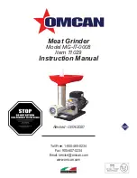 Omcan MG-IT-0008 Instruction Manual предпросмотр