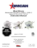 Предварительный просмотр 1 страницы Omcan MS-CN-0220-C Instruction Manual