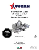 Preview for 1 page of Omcan MS-IT-0370-H Instruction Manual
