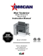 Предварительный просмотр 1 страницы Omcan MT-IT-370 Instruction Manual