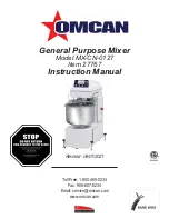 Предварительный просмотр 1 страницы Omcan MX-CN-0127 Instruction Manual