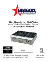 Omcan OGH-12 Instruction Manual preview