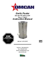 Omcan PE-BR-0004 Instruction Manual предпросмотр