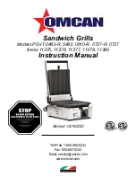 Omcan PG-IT-0483-R Instruction Manual предпросмотр