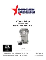 Предварительный просмотр 1 страницы Omcan S40 Instruction Manual