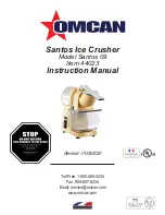 Omcan Santos 09 Instruction Manual preview