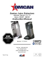 Preview for 1 page of Omcan SANTOS 10 Instruction Manual