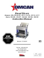 Предварительный просмотр 1 страницы Omcan SB-CN-0025 Instruction Manual