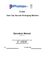 Omcan TC-520 Operation Manual предпросмотр