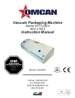 Omcan VP-IT-0324 Instruction Manual предпросмотр