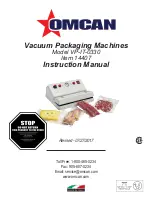 Preview for 1 page of Omcan VP-IT-0330 Instruction Manual