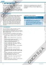 Preview for 8 page of OMCN 1120/E Instructions For Use, Maintenance And Spare Parts