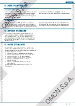 Preview for 17 page of OMCN 3000 Instructions For Use, Maintenance And Spare Parts