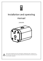 OMEGA AIR AOK 20SS Installation And Operating Manual preview