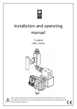 OMEGA AIR TD 420M Installation And Operating Manual preview