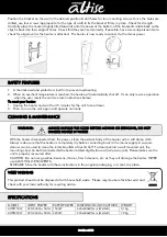 Preview for 6 page of Omega Altise AHPE222W Operation, Maintenance And Safety Instructions