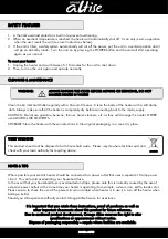 Предварительный просмотр 4 страницы Omega Altise OACH1500 Operation, Maintenance And Safety Instructions