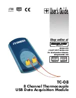 Omega Engineering 8 Channel Thermocouple USB Data Acquisition Module TC-08 User Manual preview