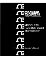 Preview for 1 page of Omega Engineering 873C Operator'S Manual