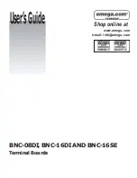 Preview for 1 page of Omega Engineering BNC-08DI, BNC-16DI, BNC-16SE User Manual