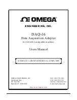 Preview for 1 page of Omega Engineering DAQ-16 User Manual