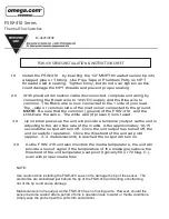 Preview for 1 page of Omega Engineering FSW-410 Series Instruction Sheet