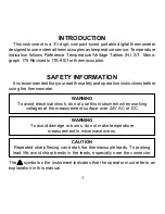 Предварительный просмотр 3 страницы Omega Engineering HH501AR User Manual