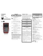 Omega Engineering HH802W Instruction Sheet предпросмотр