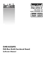 Omega Engineering OME-A826PG Software Manual preview