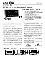 Preview for 1 page of Omega Engineering PAX-1/8 Manual