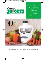 Preview for 10 page of Omega Juicers O2 Instructions Manual