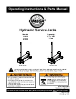 Omega Lift Equipment 21025 Operating Instructions & Parts Manual preview